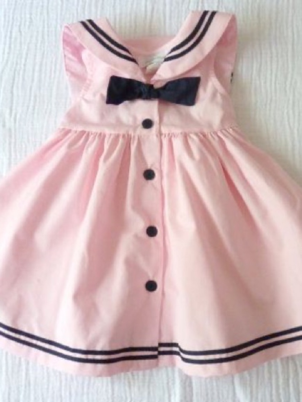 Vintage Sailor Pink Baby Dress